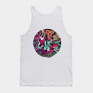 Blue Red Blend Circle of Music Tank Top